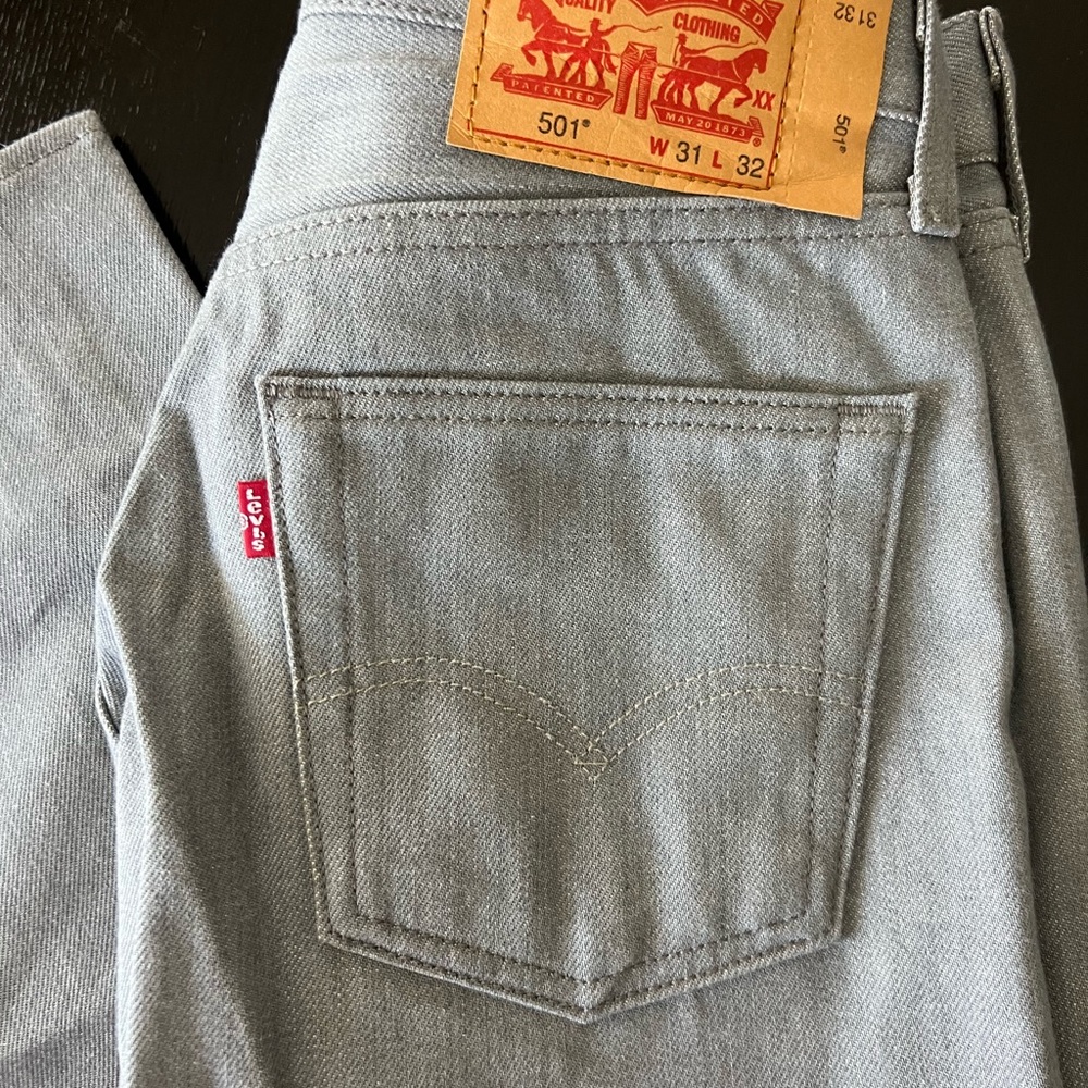 Levi's Gray Straight Jeans Classic Style